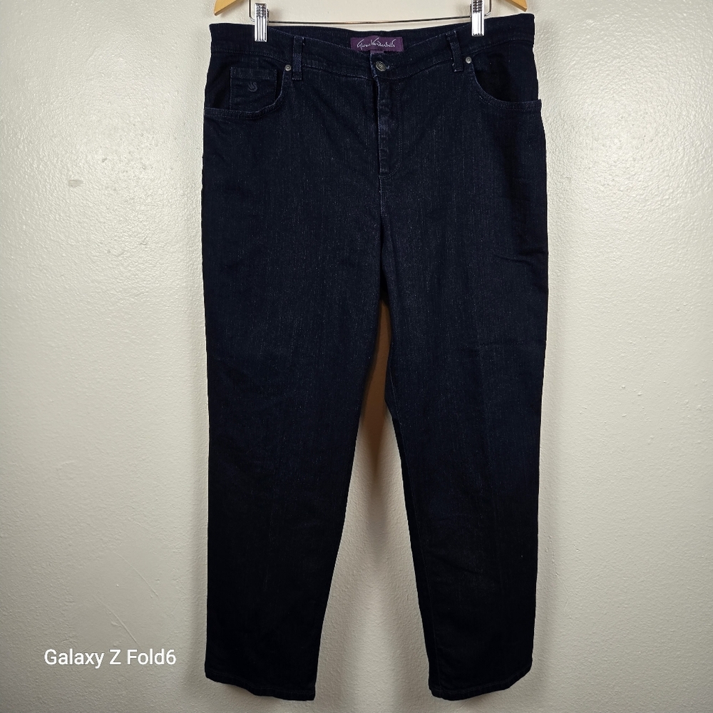 Gloria Vanderbilt‎ Amanda Women’s 16 Short Dark Wash Stretch Denim Jeans Classic